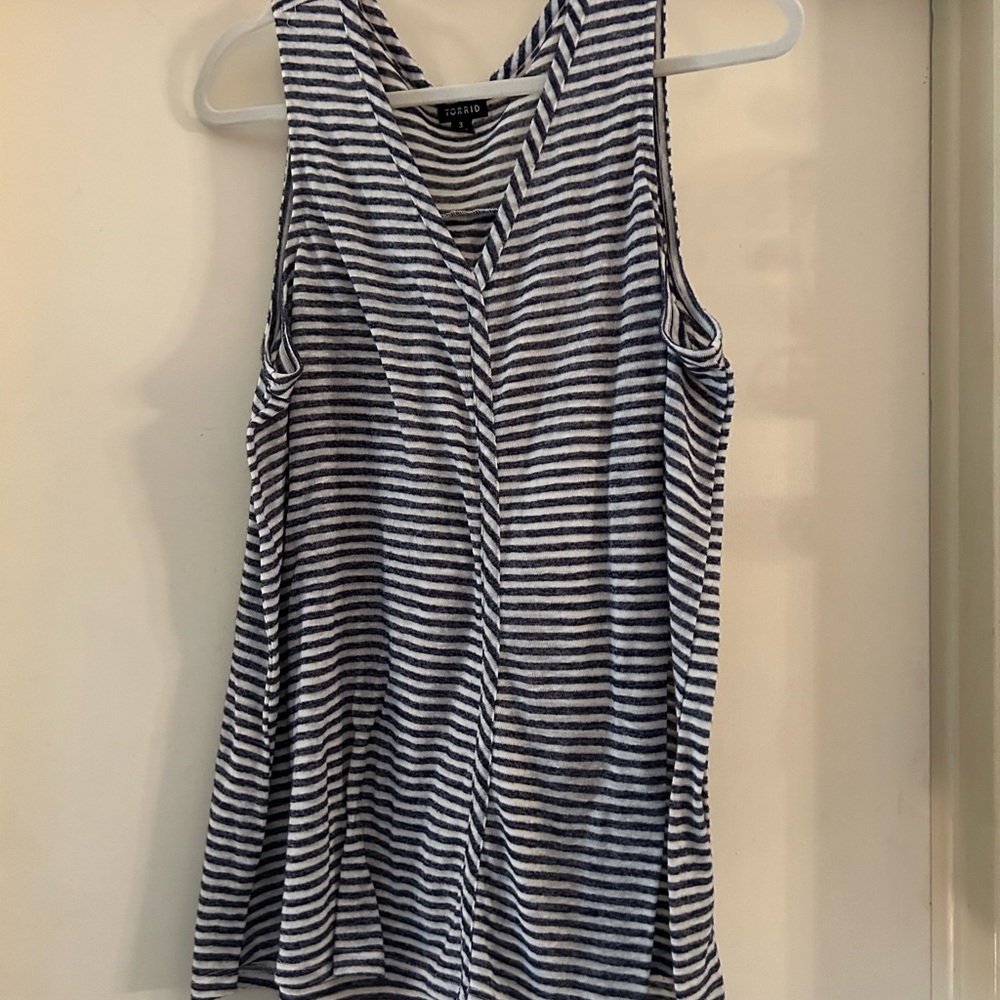 Striped Black and White Tank Top